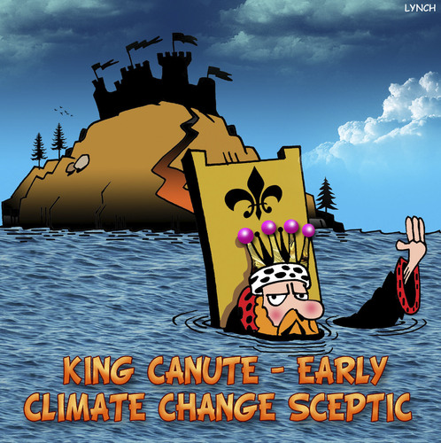 Cartoon: Rising sea levels (medium) by toons tagged canute,king