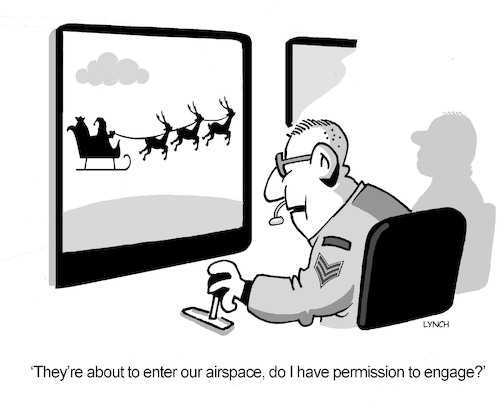 Cartoon: Secure borders (medium) by toons tagged santa,us,aggression,santa,us,aggression