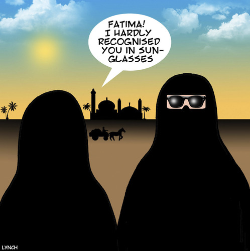Cartoon: Sunglasses (medium) by toons tagged burqa,burka,sunglasses,middle,east,recognizable,familiar,burqa,burka,sunglasses,middle,east,recognizable,familiar