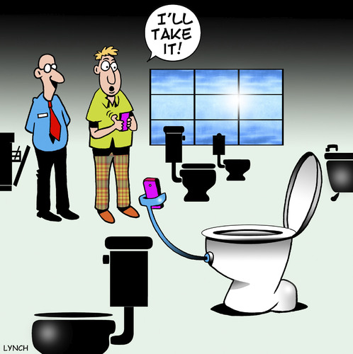 Cartoon: text friendly toilet (medium) by toons tagged texting,social,media,addicted,to,text,toilets,toilet,seats