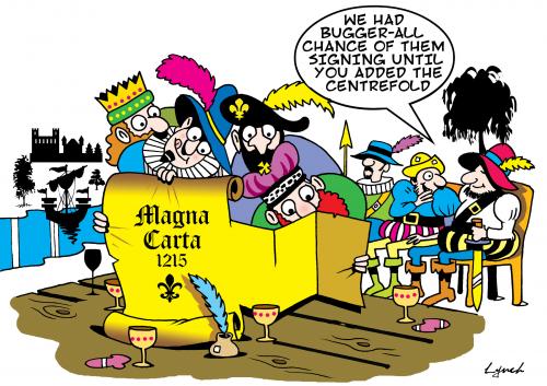 Cartoon: The Magna Carta (medium) by toons tagged magna,carta,history,royalty,lawyers