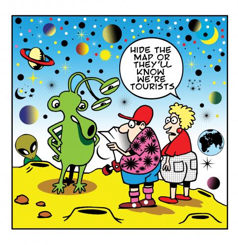 Cartoon: the tourists (medium) by toons tagged space,tourism,tourists,holidays,travel,universe,aliens