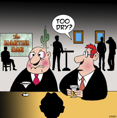 Cartoon: Too dry (medium) by toons tagged martini,cactus,dry,cocktails,martini,cactus,dry,cocktails