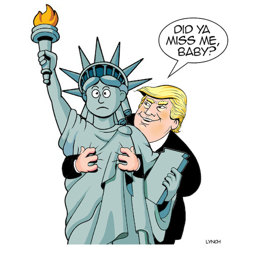 Cartoon: Trump grab (medium) by toons tagged trump,statue,of,liberty,trump,statue,of,liberty