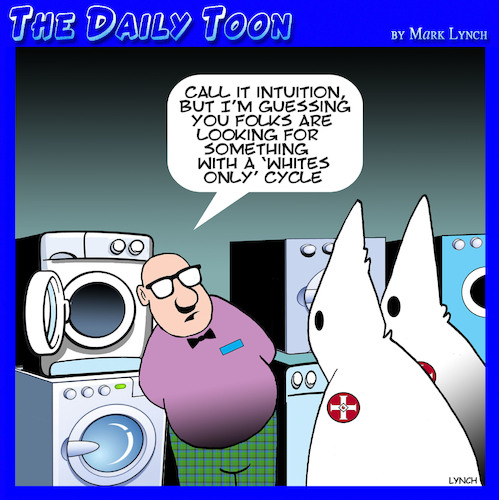 Cartoon: Whites only (medium) by toons tagged kkk,washing,machines,whites,only,cycle,racists,washer,sales,kkk,washing,machines,whites,only,cycle,racists,washer,sales