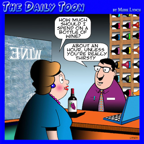 Cartoon: Wine drinkers (medium) by toons tagged wine,shop,wine,shop