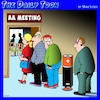 Cartoon: AA Meeting (small) by toons tagged batteries,aa,meetings,alcoholics,substance,addictions