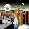 Cartoon: Aisle three (small) by toons tagged library,levitation,levity,books