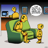 Cartoon: An accident (small) by toons tagged accidental,pregnancy,crash,test,dummy,children,father,and,son,talks