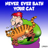 Cartoon: bath your cat (small) by toons tagged cats,felines,bathing,shower,animals