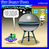 Cartoon: BBQ (small) by toons tagged alien,invasion,flying,saucer,barbeque