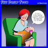 Cartoon: Breast feeding (small) by toons tagged happy,hour,baby,feeding,motherhood