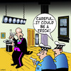 Cartoon: Careful (small) by toons tagged magician,magic,rabbits,cops,tricks