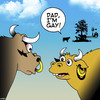Cartoon: Coming out (small) by toons tagged bulls,cows,gay,farm,animals,coming,out,piercing,earings