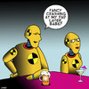 Cartoon: Crash at my place (small) by toons tagged crash test dummy pick up lines sleepover