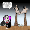 Cartoon: Creepy (small) by toons tagged vampires,giraffe,long,neck,animals