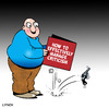 Cartoon: criticism (small) by toons tagged criticism,critical,hand,gun,pistol,self,help,books,paranoid,firearms