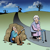 Cartoon: Death ambush (small) by toons tagged angel,of,death,ageing,old,people