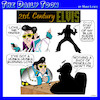 Cartoon: Elvis (small) by toons tagged elvis,the,king,blue,suede,shoes,songs