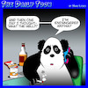 Cartoon: Endangered species (small) by toons tagged panda,endangered,animals,smoking,heavy,drinker