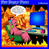 Cartoon: Firewall (small) by toons tagged firewalls,service,providres,hell,devil,computers,hackers