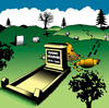 Cartoon: Harry Houdini (small) by toons tagged houdini death escapism funeral cemetary afterlife heaven circus