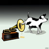 Cartoon: His Masters Pee (small) by toons tagged his,masters,voice,dog,peeing,dogs,stereo,ipod