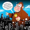 Cartoon: King Kong (small) by toons tagged king,kong,cheating,husband,animals,apes,gorilla,extra,marital,affair,kidnapping,new,york