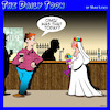 Cartoon: Late for the wedding (small) by toons tagged wedding,stag,night,bride