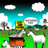 Cartoon: lost and found (small) by toons tagged zebra,africa,lost,and,found,stripes,animals,loser,horses,jungle