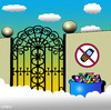 Cartoon: mobile free zone (small) by toons tagged mobile phone cell heaven angels god banned