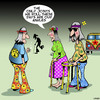 Cartoon: Old Hippies (small) by toons tagged marijuana,cannabis,hippies,roll,joint,knee,replacement,ankle,reconstruction,sixties,recreational,drugs,zimmer,frame,walking,stick