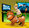 Cartoon: on lion (small) by toons tagged online,shopping,computers,sales,google,internet,africa,lions