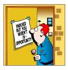Cartoon: oppurtunity knocked (small) by toons tagged opportunity,knocking,door,knocker,luck,bad