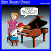 Cartoon: Piano lessons (small) by toons tagged piano,teacher,lessons,computer,keyboard,press,any,key,sheet,music