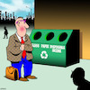 Cartoon: Recyling bins (small) by toons tagged disposable,income,recycling,bins,environment,money