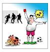 Cartoon: red card (small) by toons tagged football soccer dogs copulating doggy style sport red card penalty referees