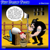 Cartoon: Satire (small) by toons tagged jester,beheading,medieval,guillotine,executioner,essay,blogs