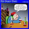 Cartoon: Self isolation (small) by toons tagged work,from,home,coronavirus,pandemic,drunk,wine