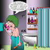 Cartoon: Shower bar (small) by toons tagged shower,safety,bar,old,age,grandmothers,bath,cap,pensioners,nursing,home,alcohol,drinking,bars