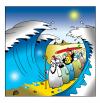 Cartoon: surfs up (small) by toons tagged moses,pyramids,jews,bible,old,testament,surfing,surfboards,pharohs,red,sea,middle,east,egypt