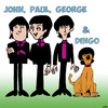 Cartoon: The Beatles (small) by toons tagged pop,groups,the,beatles,dingos,dogs,australian,animals