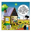 Cartoon: the divorce sttlement (small) by toons tagged divorce,marriage,house,sales,homes,lawyers