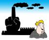 Cartoon: the finger (small) by toons tagged environment ecology greenhouse gases pollution earth day