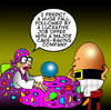 Cartoon: the job offer (small) by toons tagged humpty,dumpty,cakes,pastry,eggs,chickens,employment,jobs,fairy,tales,fortune,teller,soothsayer,predictions,crystal,ball