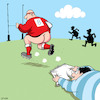 Cartoon: The one that got away (small) by toons tagged rugby,tackle,players