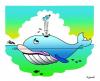 Cartoon: the whale and the plastic bottle (small) by toons tagged whales,plastic,bottles,environment,pollution,greenhouse,ecology