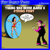 Cartoon: Timing cartoon (small) by toons tagged circus,performers,knofe,thrower,infidelity,having,an,affair,jealous,husband