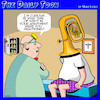 Cartoon: Tuba player (small) by toons tagged music,practice,tuba,brass,section