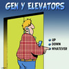 Cartoon: Whatever (small) by toons tagged gen,elevators,ipod
